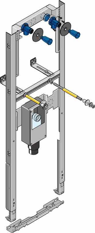 Huter-2030-Waschtischgestell Huter 2030 Waschtischgestell mit Unerputzsifon