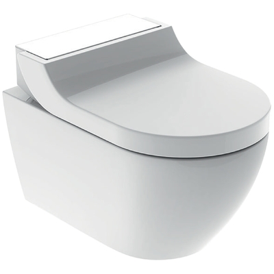 Geberit AquaClean Tuma Comfort Dusch WC Komplettset Wand WC mit Duschsitz weiss/Glas 146.290