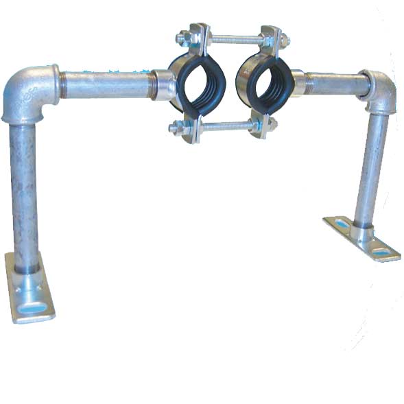 Austroflex-Fixpunktschelle-50 Austroflex Fixpunktschelle für  Fernwärmeleitung Doppelrohr 2x50 mm