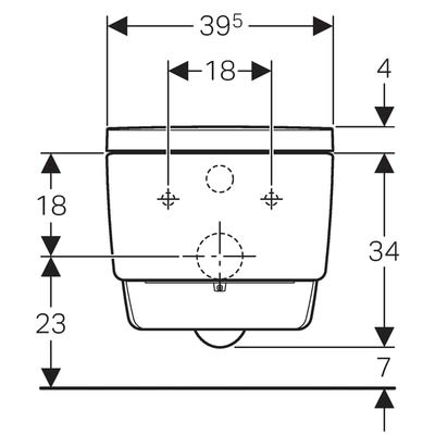 146200111front Geberit AquaClean Mera Classic Dusch WC Komplettset weiss, 146.200