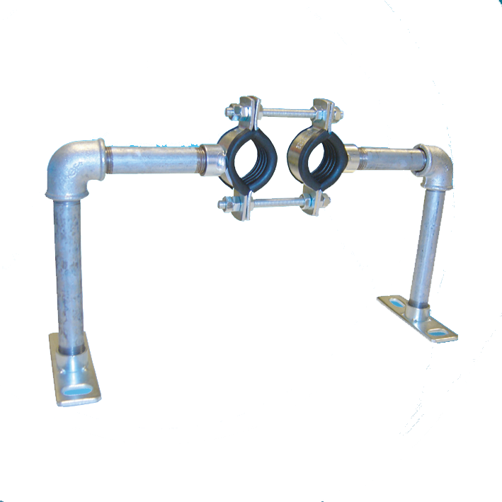 Austroflex-Fixpunktschelle-32 Austroflex Fixpunktschelle für  Fernwärmeleitung Doppelrohr 2x32 mm