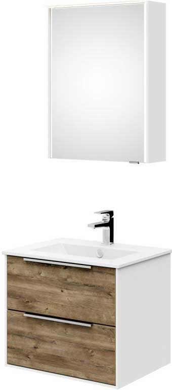 ISBMPRPWTS61RN Artiqua Badmöbel Premium WT Set mit Led Spiegelschrank 610 mm