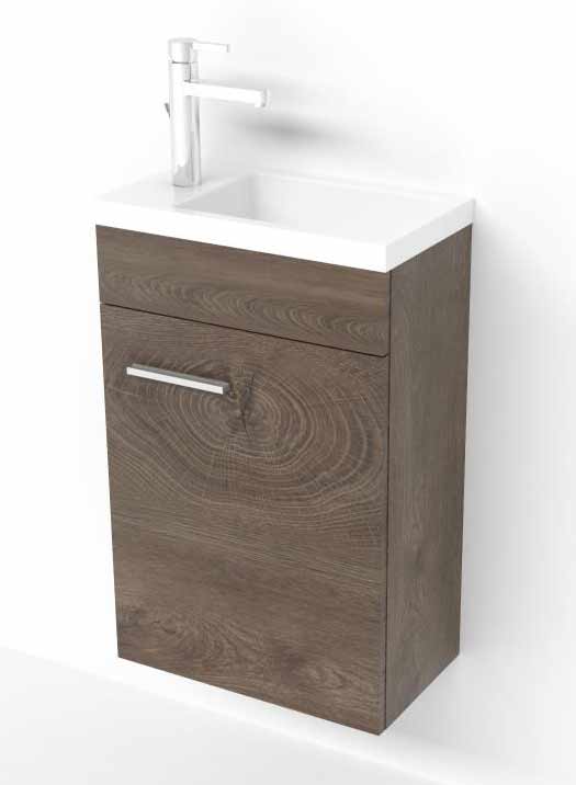 IS-Basic-HWB-M-bel-Minerlaguss-OAK-Cognac-links IS BASIC Mineralguss - WT- Set mit Unterbau 400 mm, Cognac OAK rechts