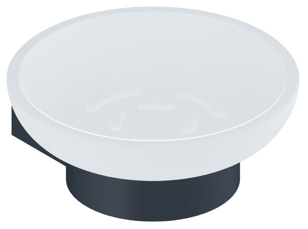 Amoa-Seifenhalter-mit-Schale-schwarz Amoa Seifenhalter mit Kristallseifenschale