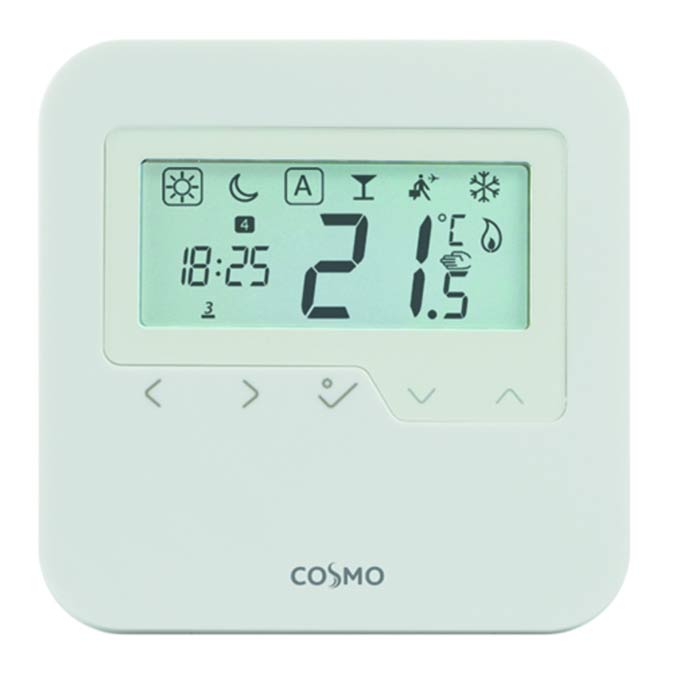 Uhrenraumthermostat-digital-programmierbar-230-V COSMO Raumthermostat digital 230V programmierbar