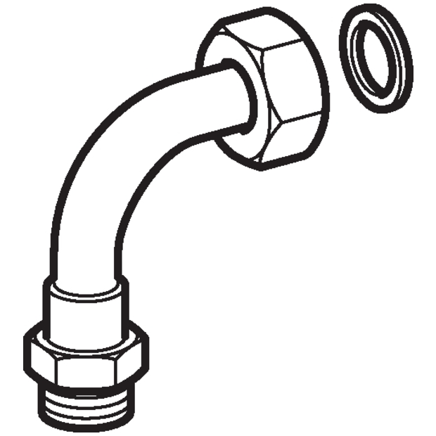 147-236 Geberit AquaClean Anschlussbogen für Tuma WC Aufsatz in Verbindung mit Designplatte 147.236