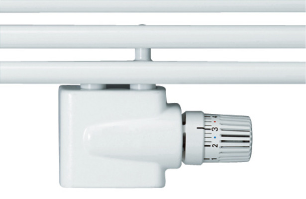 Vario_Anschlussarmatur Zehnder Anschluss-Armatur Vario Eck bzw-Durchgang mit Abdeckung weiß