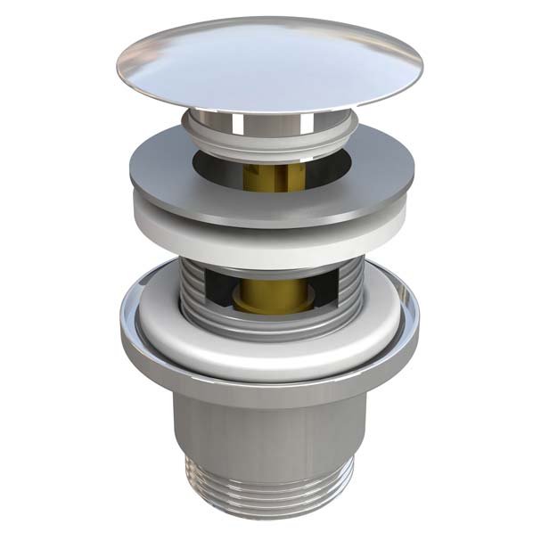 Ablaufventil Klick 5/4" mit Überlauf verchromt Ablaufventil Klick 5/4" mit Überlauf verchromt