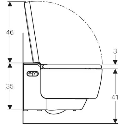 146200111side Geberit AquaClean Mera Classic Dusch WC Komplettset weiss, 146.200
