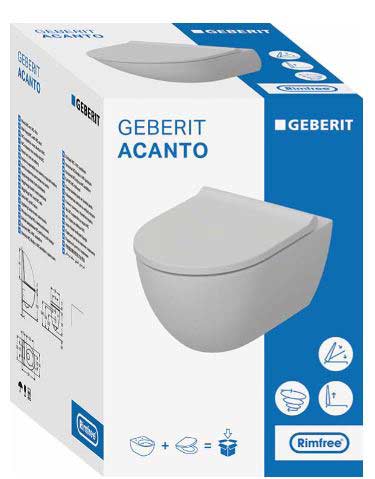 Geberit-Acanto-WC-Aktionsse Geberit Acanto Wand Wc Set inkl.WC-Sitz in weiß verpackt