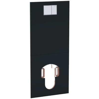 Geberit AquaClean Designplatte an Unterputzspülkasten Glas schwarz, 115.328