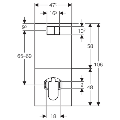 115328sj1_front Geberit AquaClean Designplatte an Unterputzspülkasten Glas schwarz, 115.328