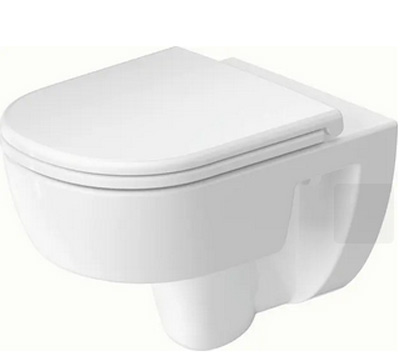 Duravit D-Code Wand WC Set spülrandlos mit Sitzbrett