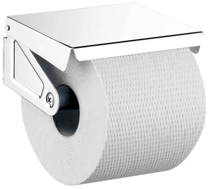 Toilettenpapier Rollenhalter mit Deckel, chrom