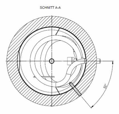 GC-Standspeicher-400L Warmwasserspeicher 400 Liter 1 Register Schnitt