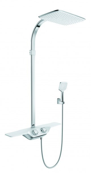 Kludi-Duschsystem-Discovery Kludi Duschsystem DIscovery Cockpit chrom/weiss