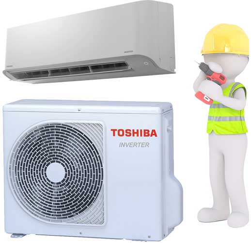 Toshiba Split Klimagerät Set 2,5kW mit Montage und Inbetriebnahme