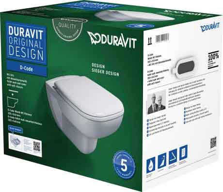 Duravit Wand WC Set D Code rimless