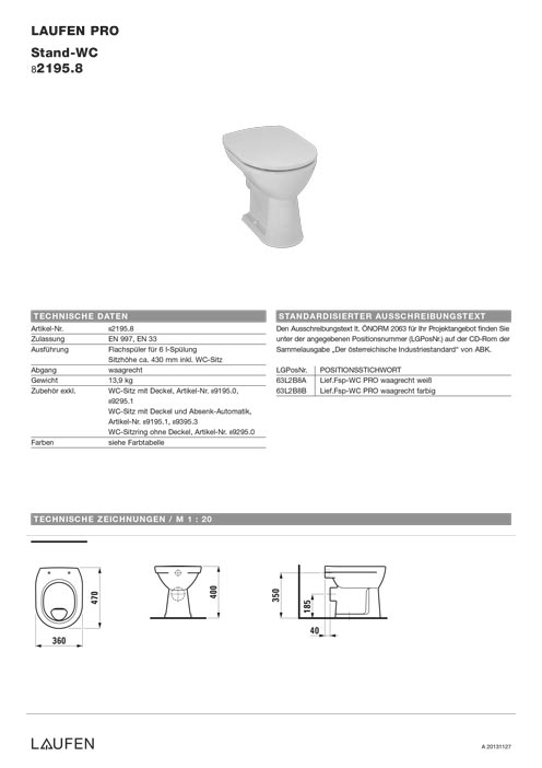 Laufen-2195-8-Daten Laufen 2195.8 Stand WC Pro Datenblatt