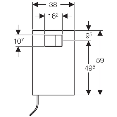 115324si1_front Geberit AquaClean Designplatte an Unterputzspülkasten Glas weiss, 115.324